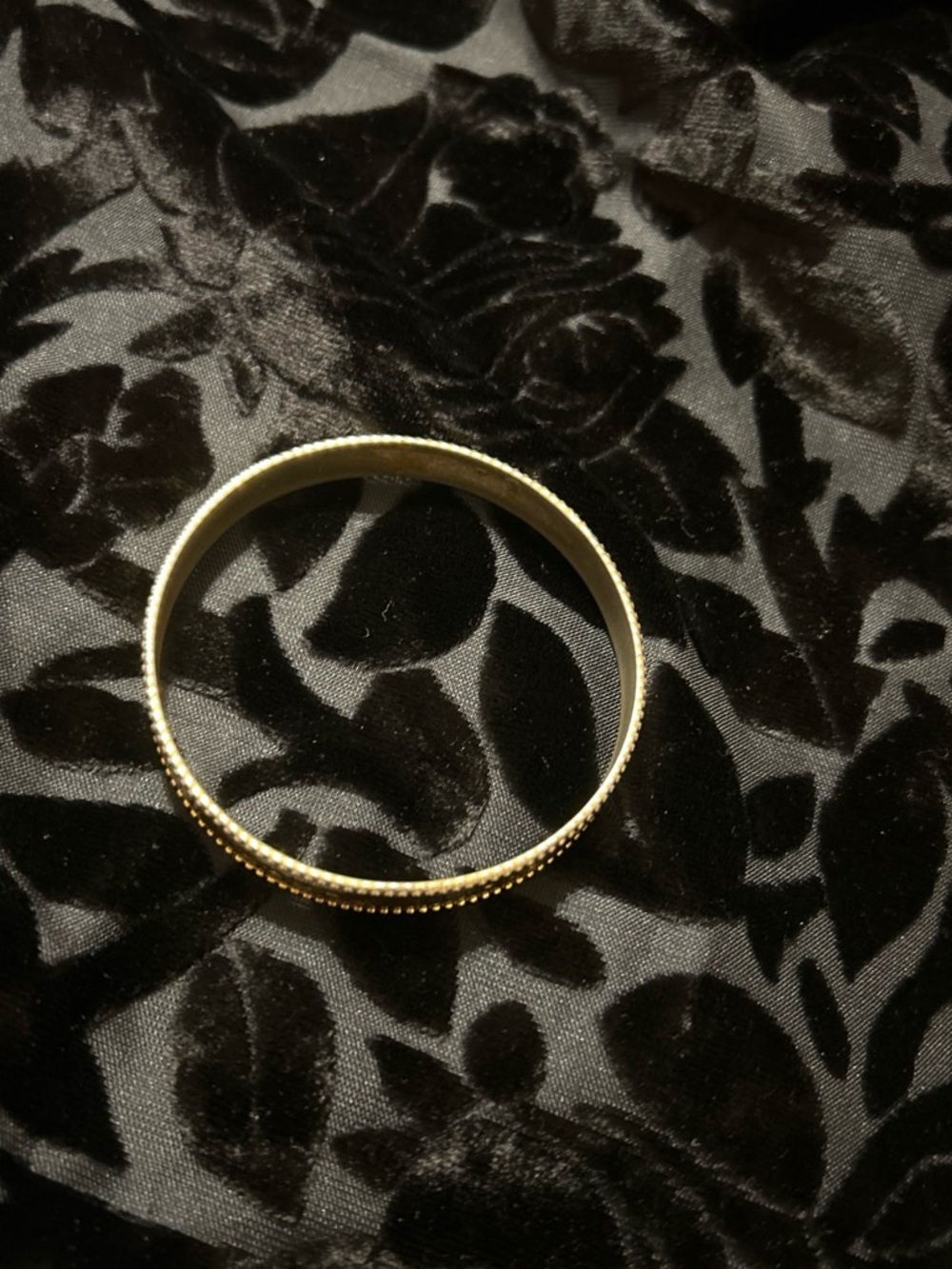 Gold-tone Engraved Sentiment Bangle Bracelet - Picture 3 of 3
